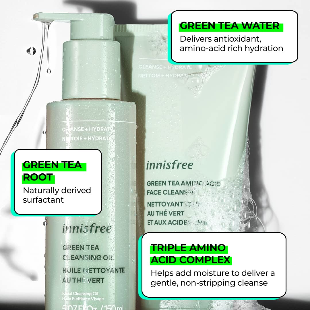INNISFREE Green Tea Amino Acid Face Cleanser 150ml 悦诗风吟绿茶精粹清润氨基酸洁面乳（新版