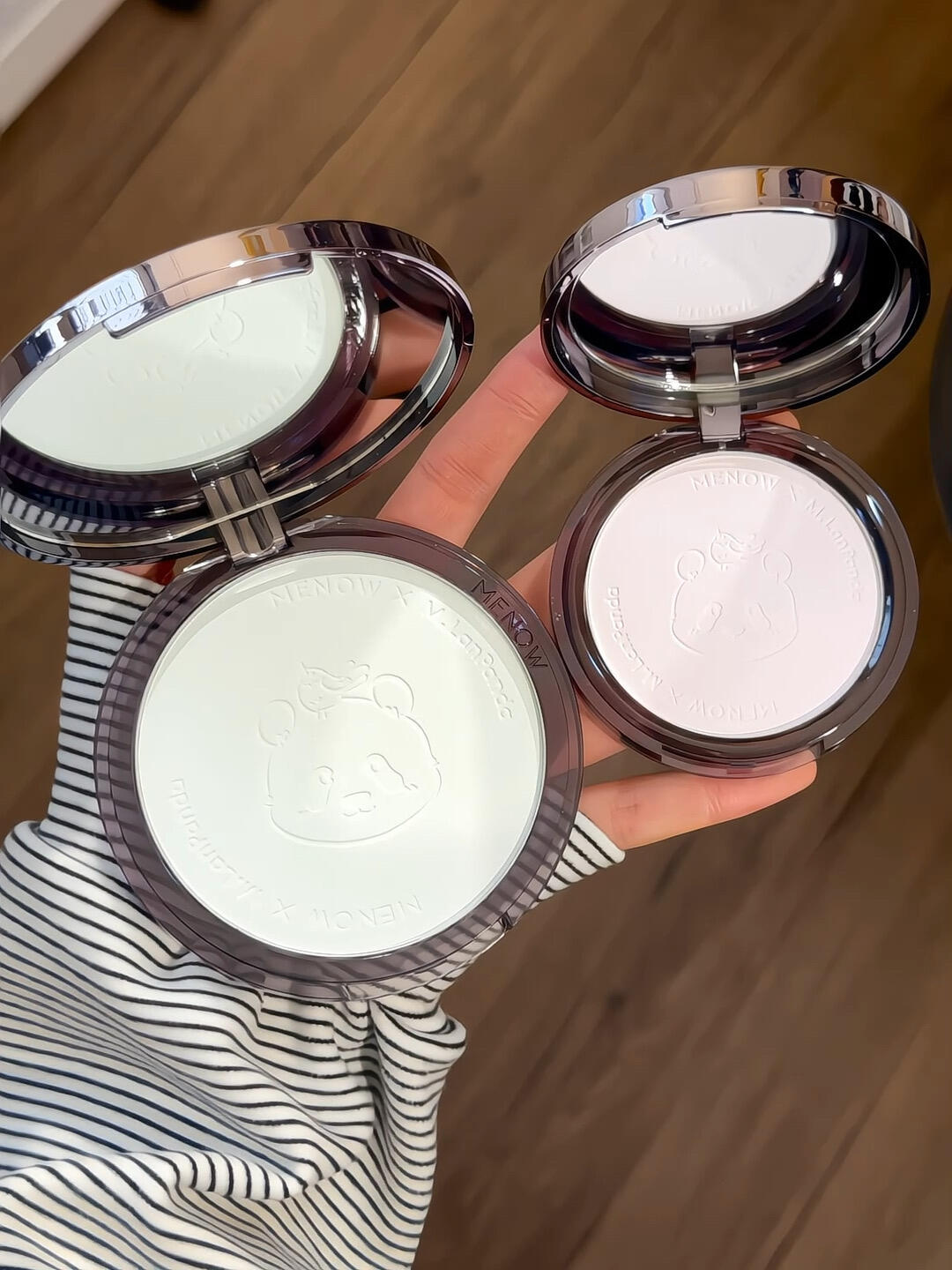 Tiktok/Douyin Hot MENOW X M.LanPanda Velvet Mattifying Finishing Powder 9g/21g【Tiktok抖音爆款】美诺萌兰系列绒雾修颜粉饼