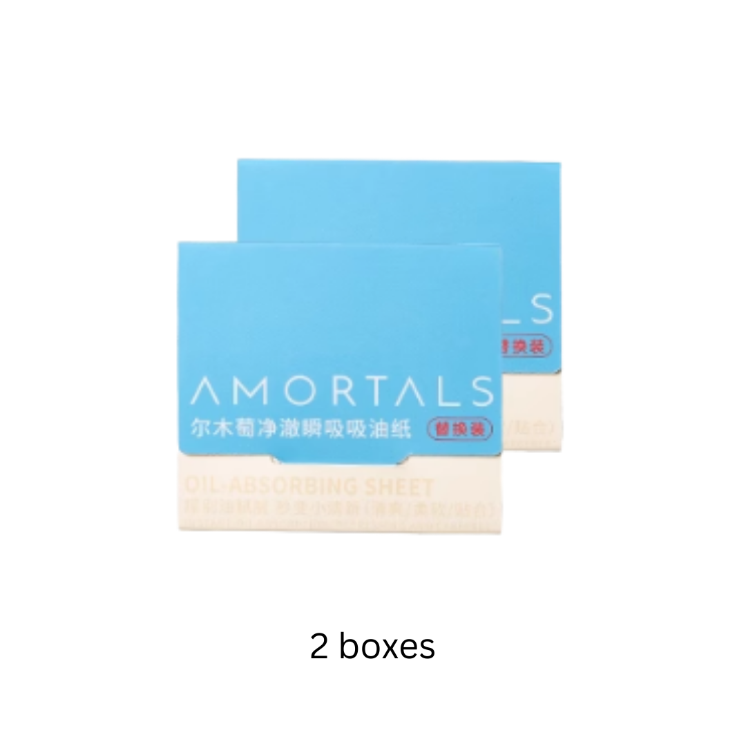 AMORTALS Oil-Absorbing Sheet 80pcs/120pcs 尔木萄净澈瞬吸吸油纸