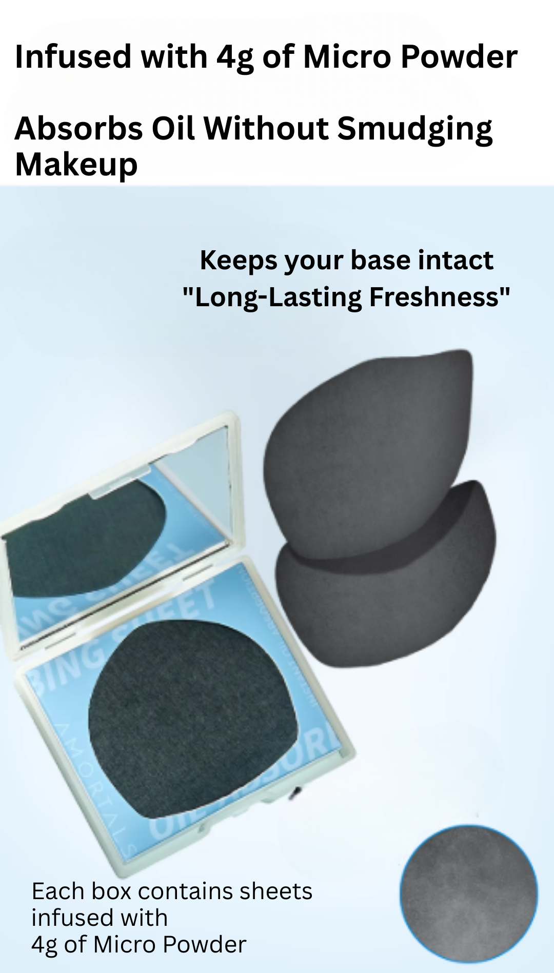 AMORTALS Oil-Absorbing Sheet 80pcs/120pcs 尔木萄净澈瞬吸吸油纸