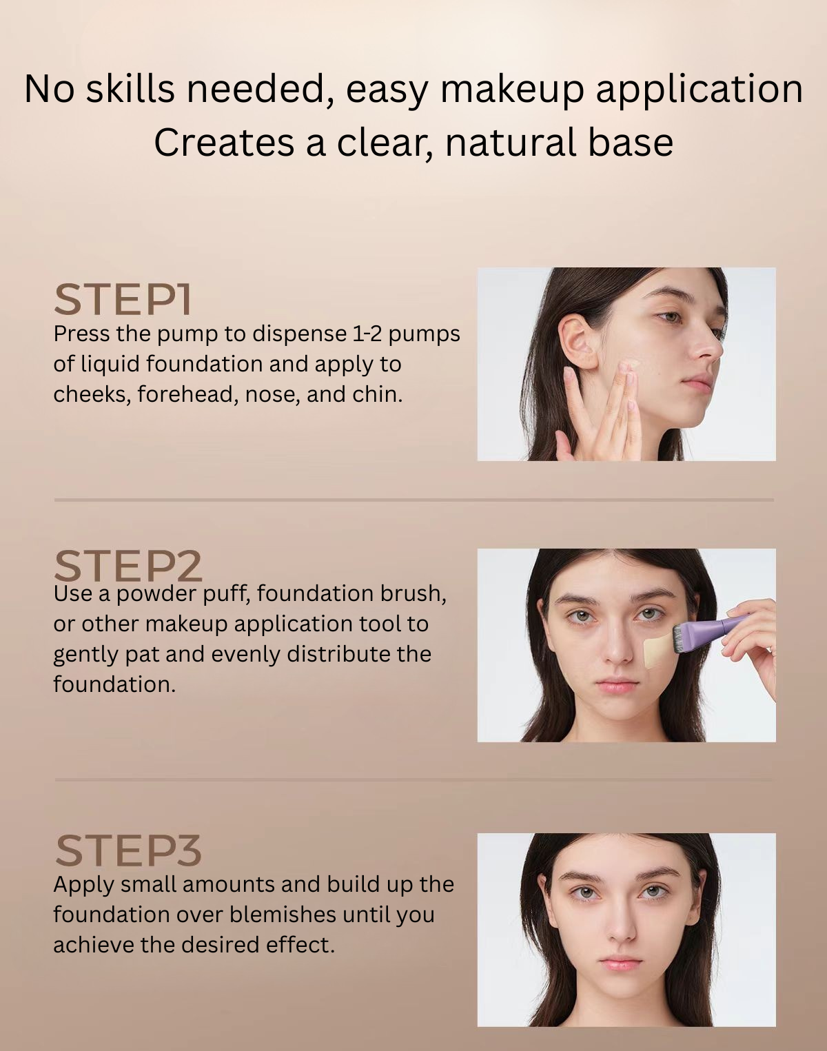 BABI Clear Paste Makeup Liquid Foundation 30g BABI清透贴贴持妆粉底液
