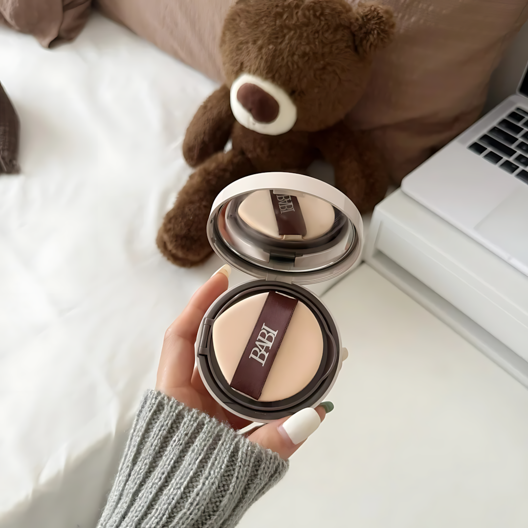 BABI × CAPYBARA Velvet Sheer Long Wear Cushion Foundation 12g BABI×卡皮巴拉小黄豚柔雾清透持妆气垫粉底液