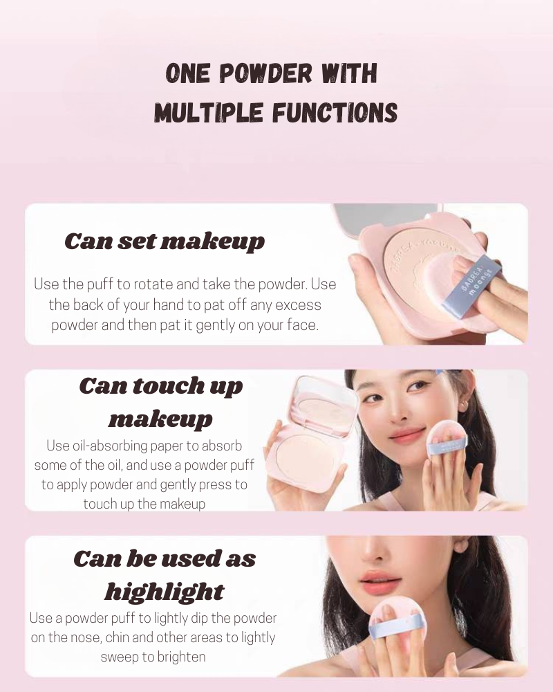 BABREA x Moonge Collab Puppy Series Velvet Matte Fixed Powder Pact 3.5g/16g 芭贝拉x潦草小狗联名款绒雾定焦粉饼