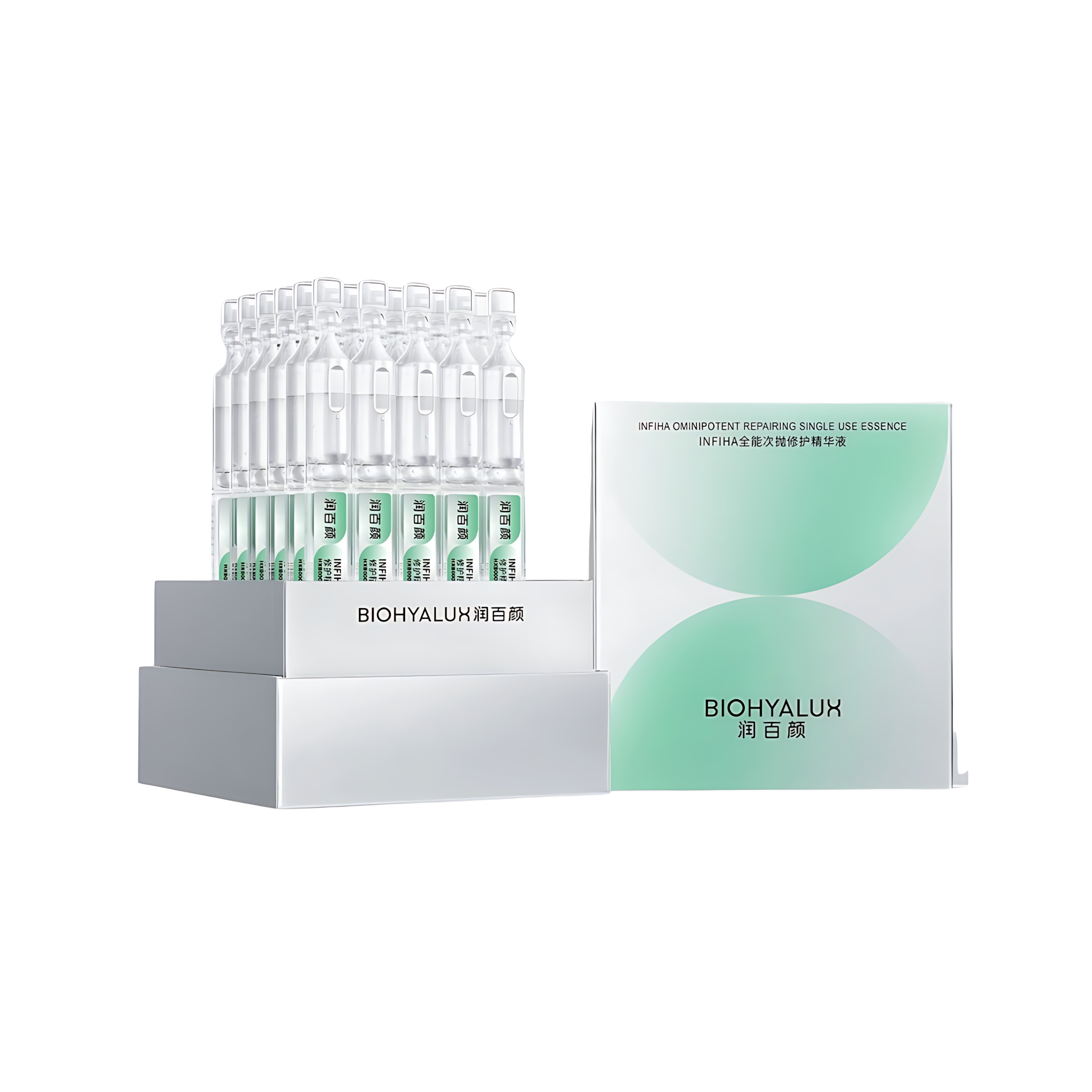 BIOHYALUX INFIHA Ominipotent Repairing Single Use Essence 1.3ml*30pcs/box 润百颜INFIHA全能次抛修护精华液