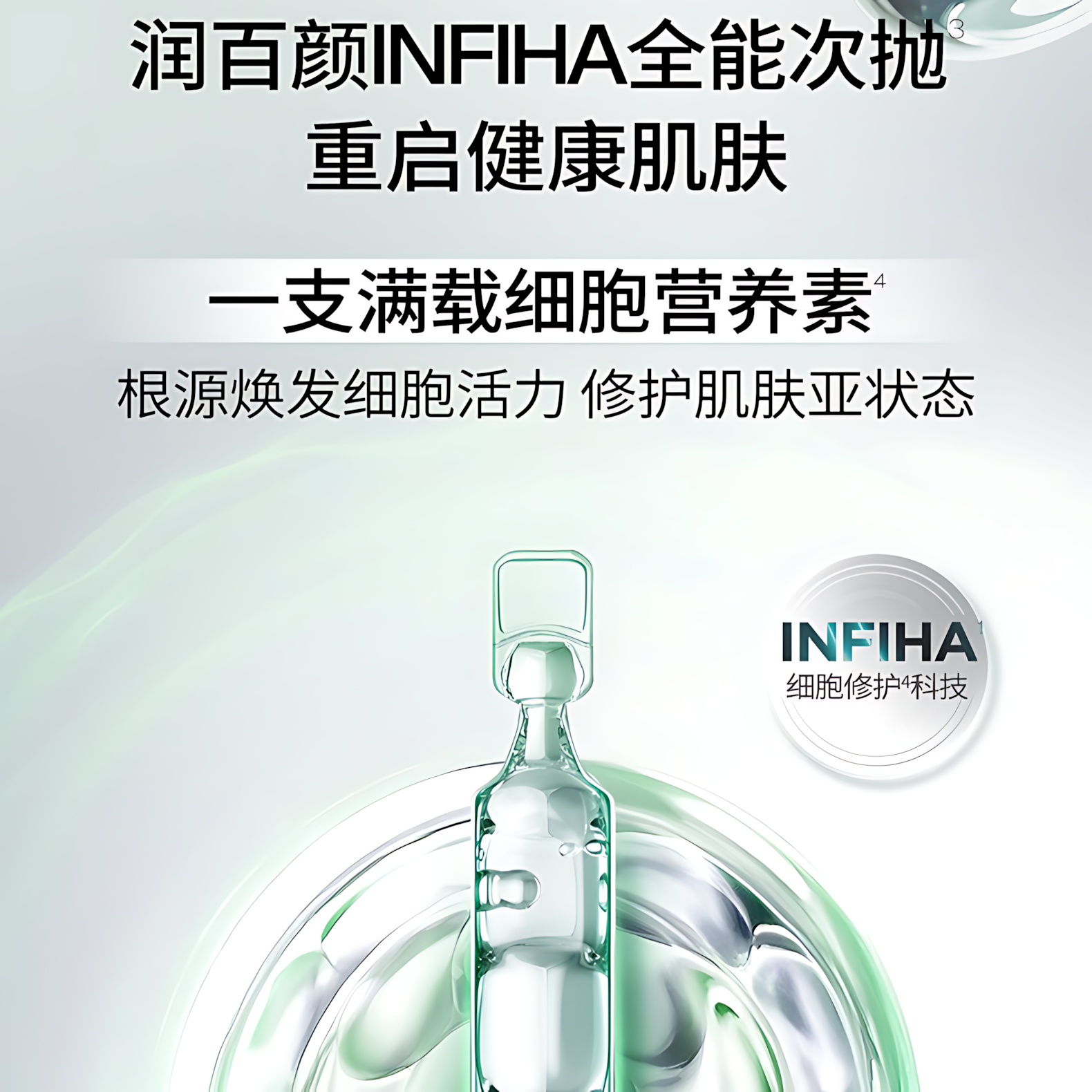 BIOHYALUX INFIHA Ominipotent Repairing Single Use Essence 1.3ml*30pcs/box 润百颜INFIHA全能次抛修护精华液