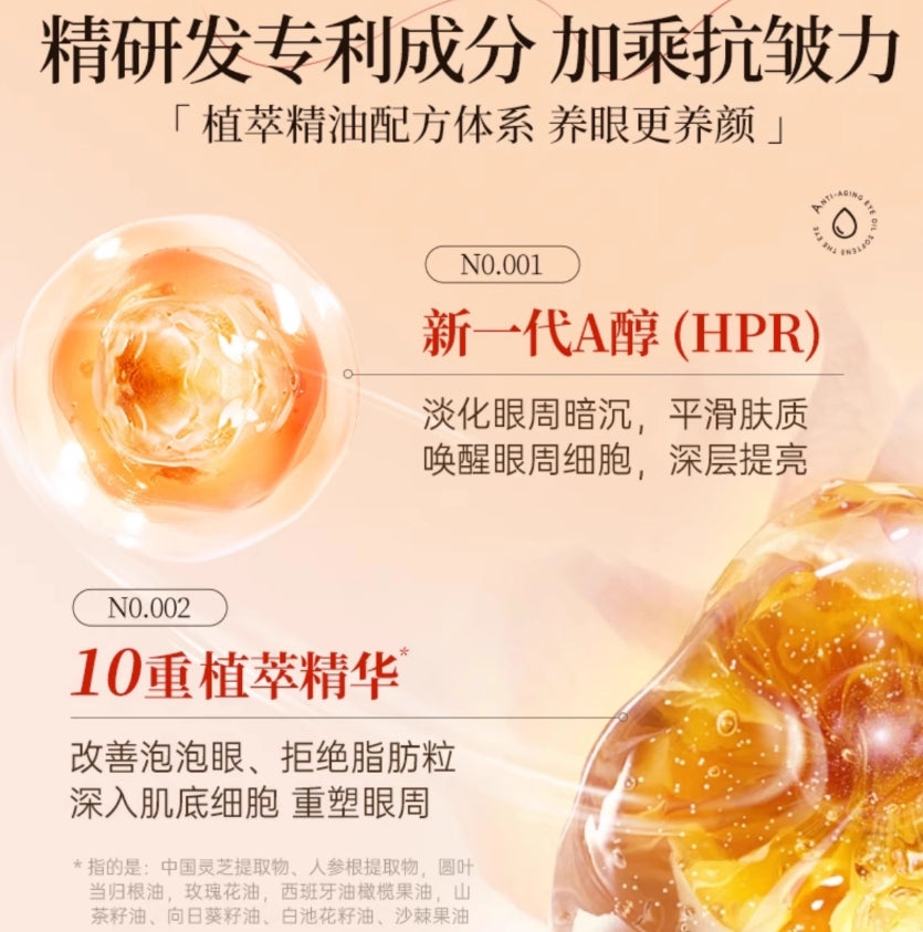 Tiktok/Douyin Hot Bai Yun Shan Anti-Wrinkle Eye Essence Oil 20ml【Tiktok抖音爆款】白云山眼部抗皱植萃精华油