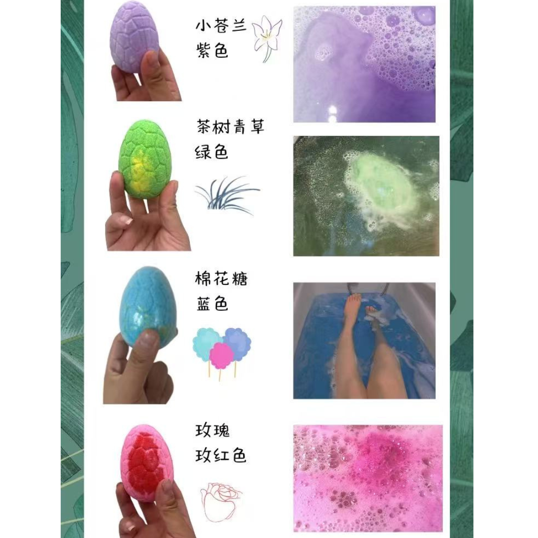 BathLab Children's Dinosaur Egg Bath Bomb 1pc 澡堂实验室儿童恐龙蛋泡澡球