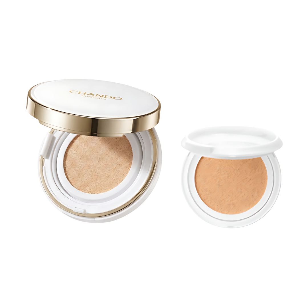 CHANDO Crystal Brightening BB Cushion 14g+14g(refill) 自然堂雪润晶采裸透气垫霜