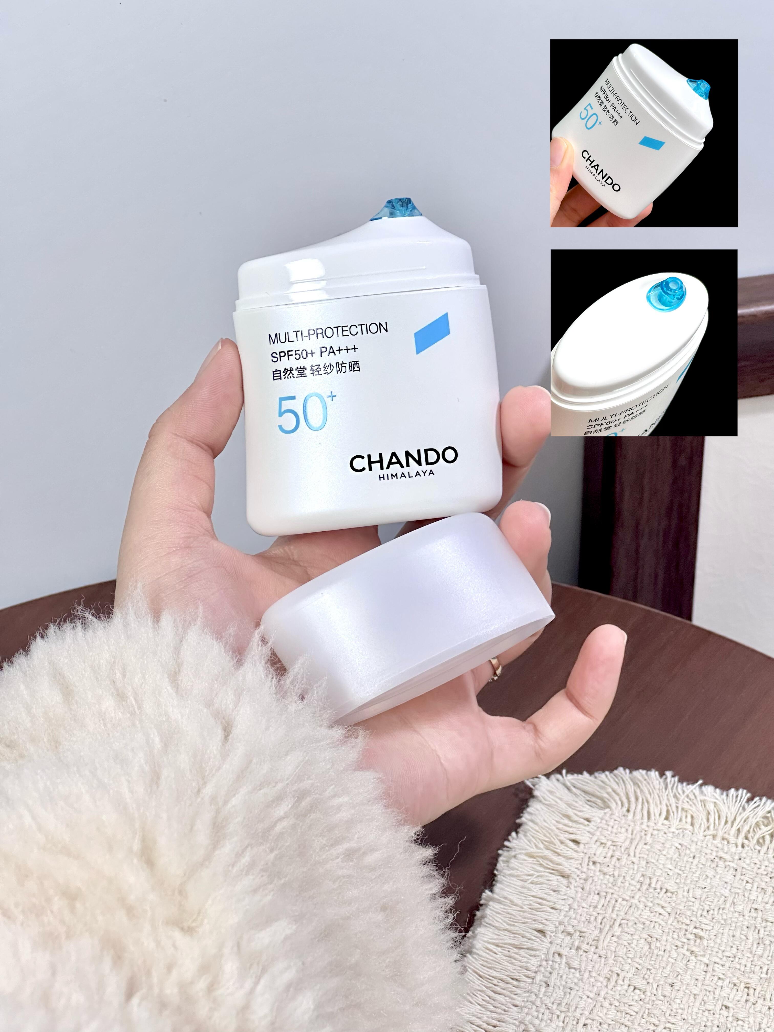 CHANDO Sheer Multidimensional Light Protection Sunscreen SPF50+ PA+++ 50g 自然堂轻纱多维光护隔离防晒乳