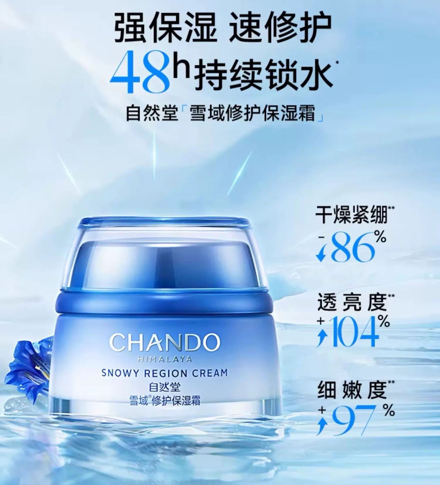 CHANDO Snowy Region Lotion Emulsion & Cream Set 自然堂雪域水乳霜套装