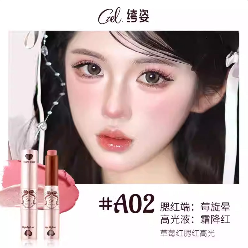 Tiktok/Douyin Hot CZEL Dual-Color Multi-Stick 7.5g【Tiktok抖音爆款】绔姿双色多用棒