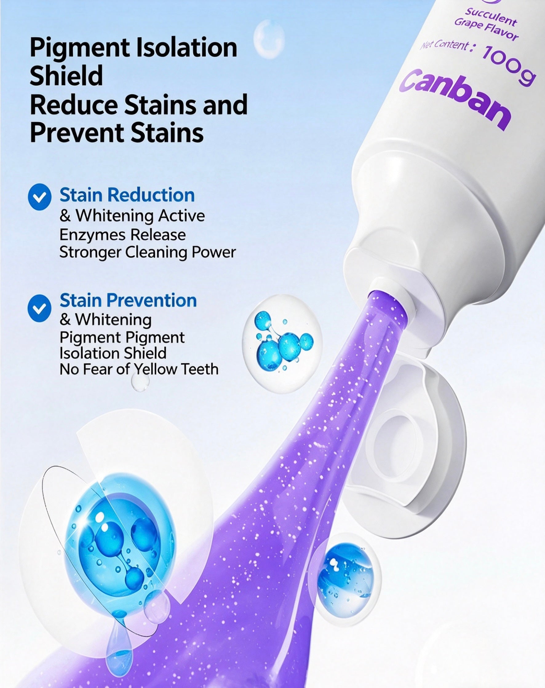 CanBan Fresh & Refreshing Toothpaste 100g 参半清新沁香牙膏