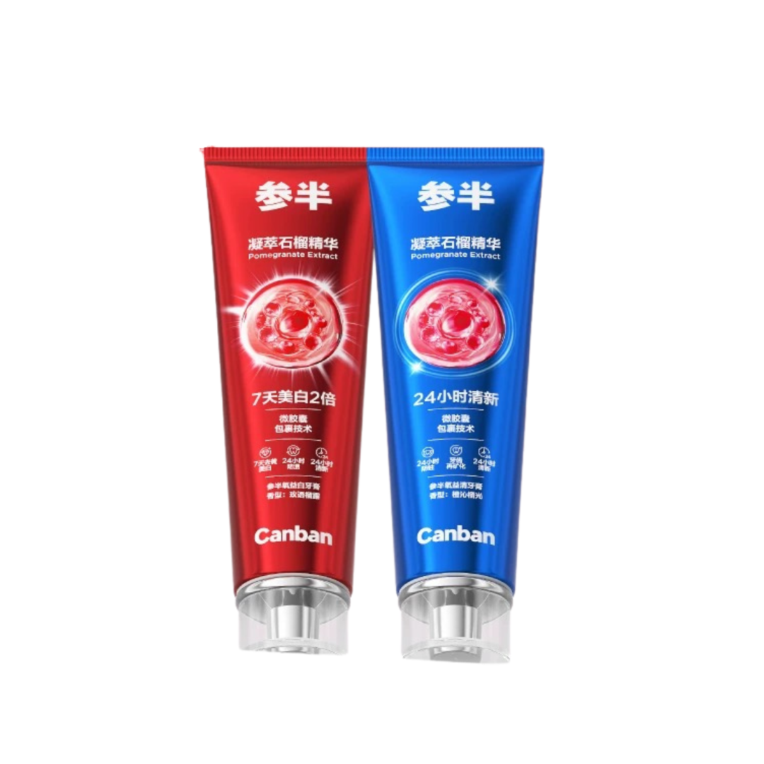 CanBan Oxy-White / Oxy-Clean Toothpaste 100g 参半氧益白/益清牙膏