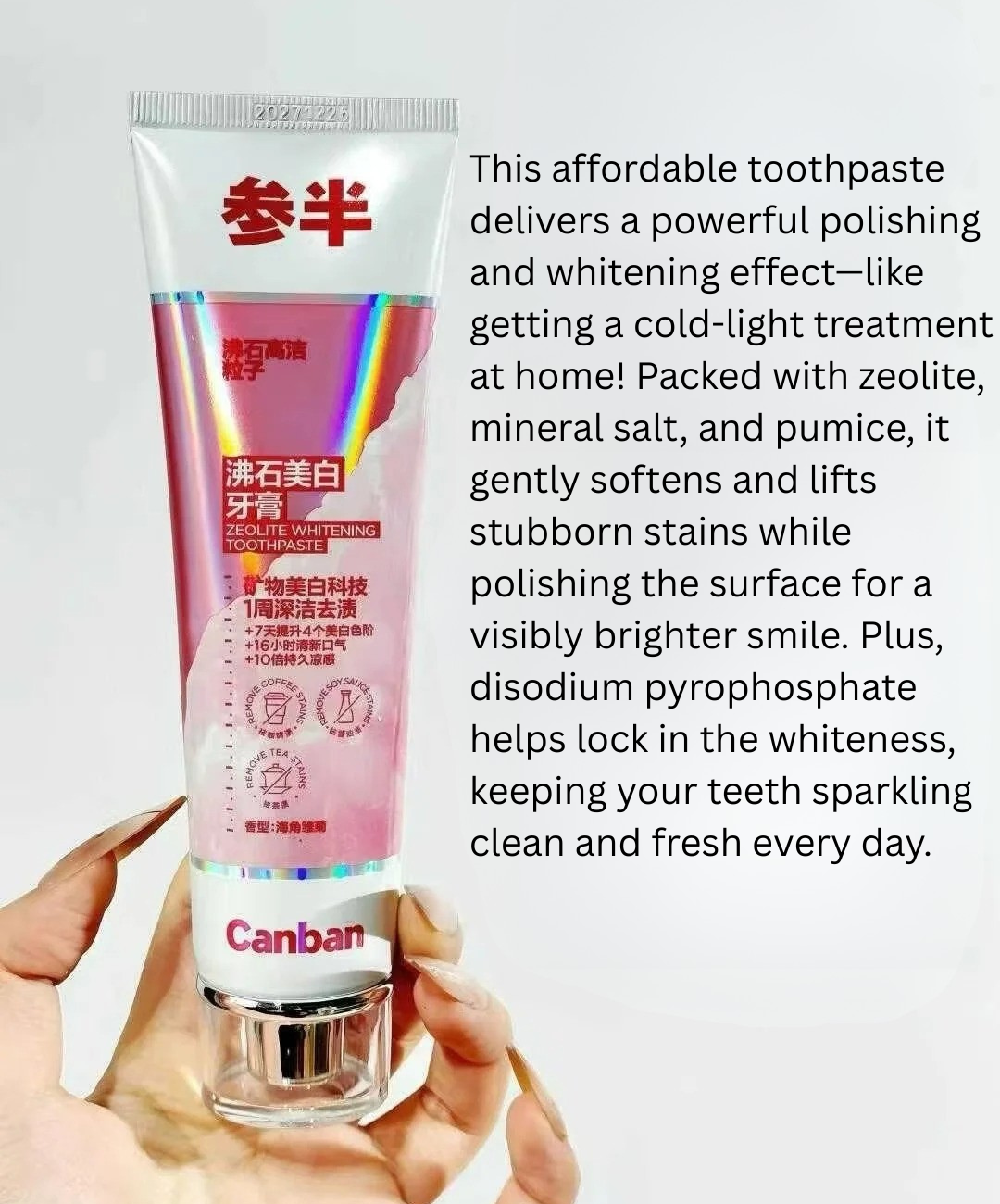 CanBan Zeolite Toothpaste 120g 参半沸石牙膏