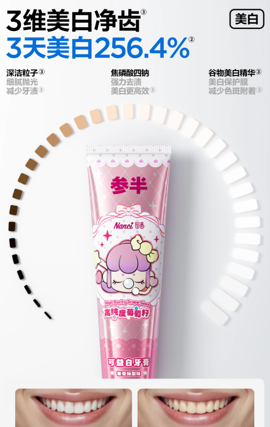 CanBan × Rolife Collaboration Whitening and Cleansing Toothpaste 120g 参半×若来联名款可益白益清牙膏