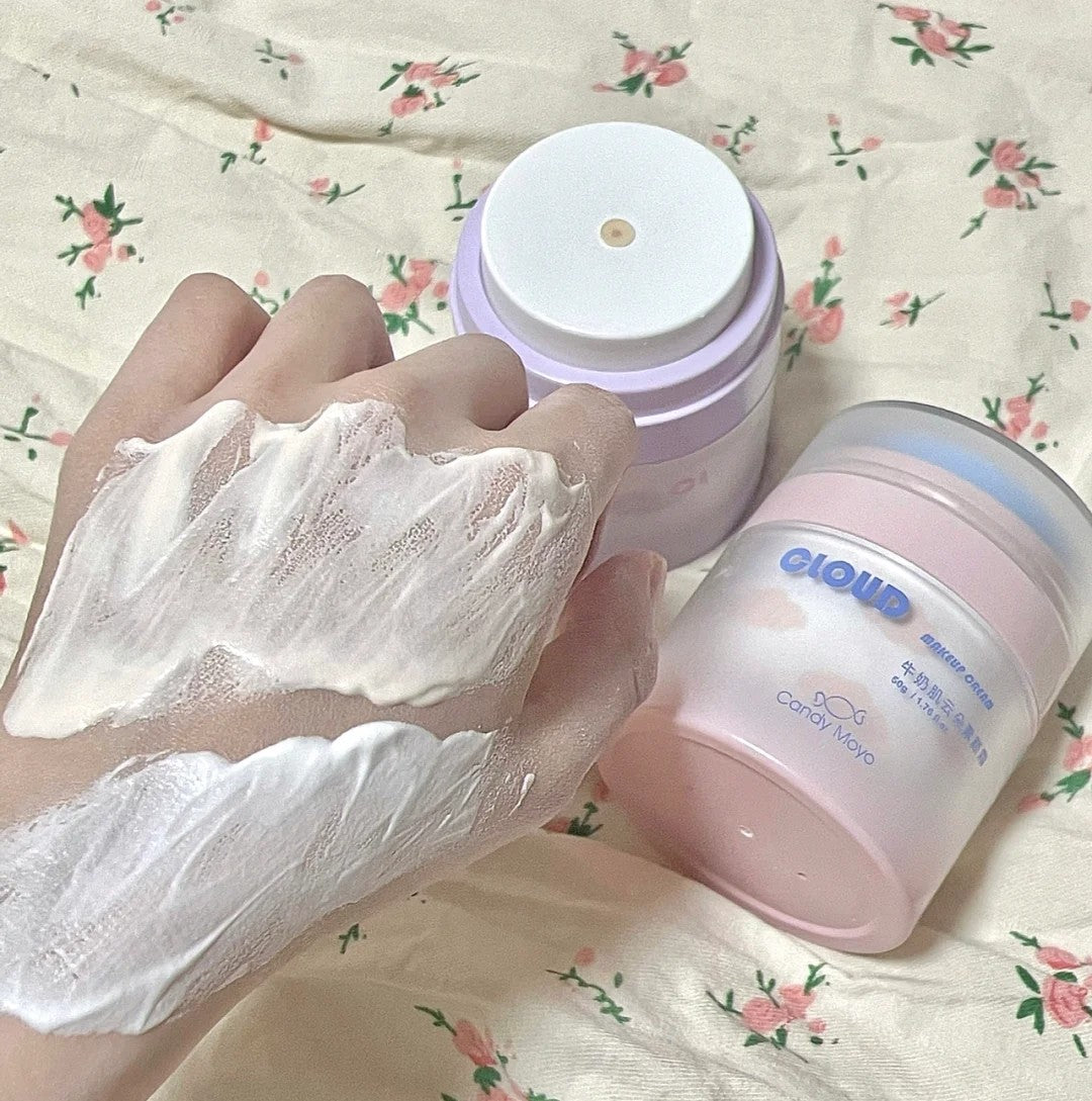 Tiktok/Douyin Hot Candy Moyo Milk Muscle Cloud Makeup Cream 50g【Tiktok抖音爆款】膜玉牛奶肌云朵素颜霜
