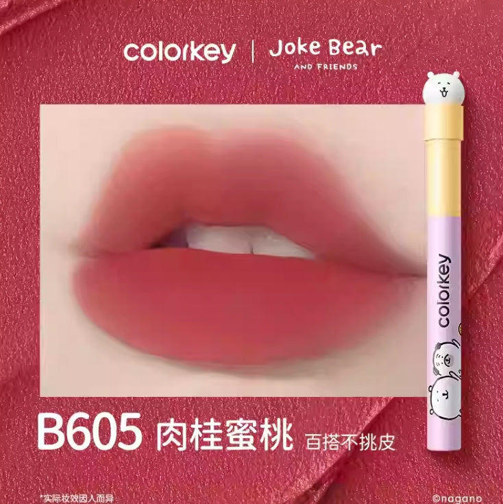 Colorkey × Joke Bear And Friends Airy Velvet Lip Lacquer 1.7g 珂拉琪×自嘲熊和朋友们系列丝绒系列空气唇釉