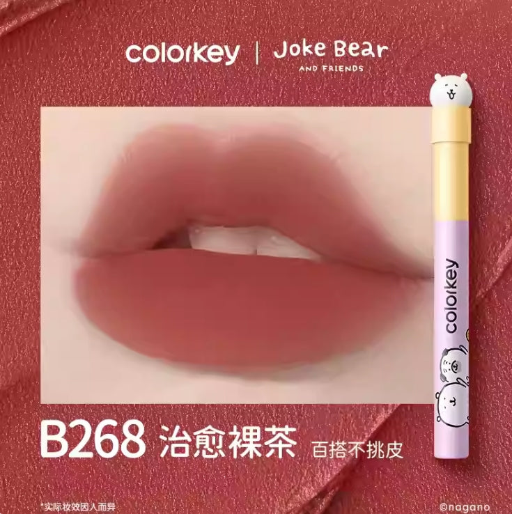 Colorkey × Joke Bear And Friends Airy Velvet Lip Lacquer 1.7g 珂拉琪×自嘲熊和朋友们系列丝绒系列空气唇釉
