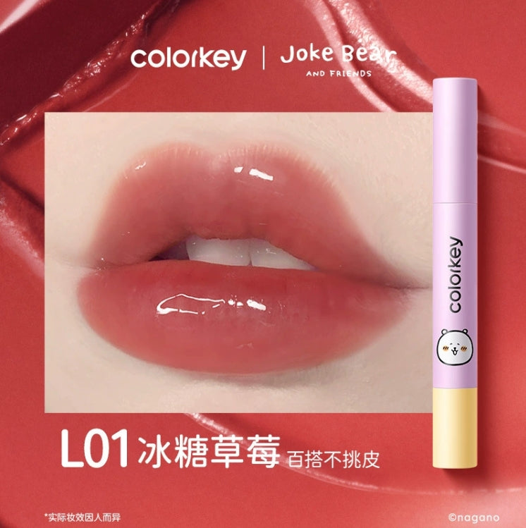 Colorkey × Joke Bear And Friends Color-locking Solid Lip Balm 2g 珂拉琪×自嘲熊和朋友们系列锁色固体唇蜜