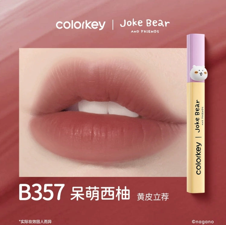 Colorkey × Joke Bear And Friends Soft Mist Water-like Lip Gloss 1.8g 珂拉琪×自嘲熊和朋友们系列柔雾水感唇露