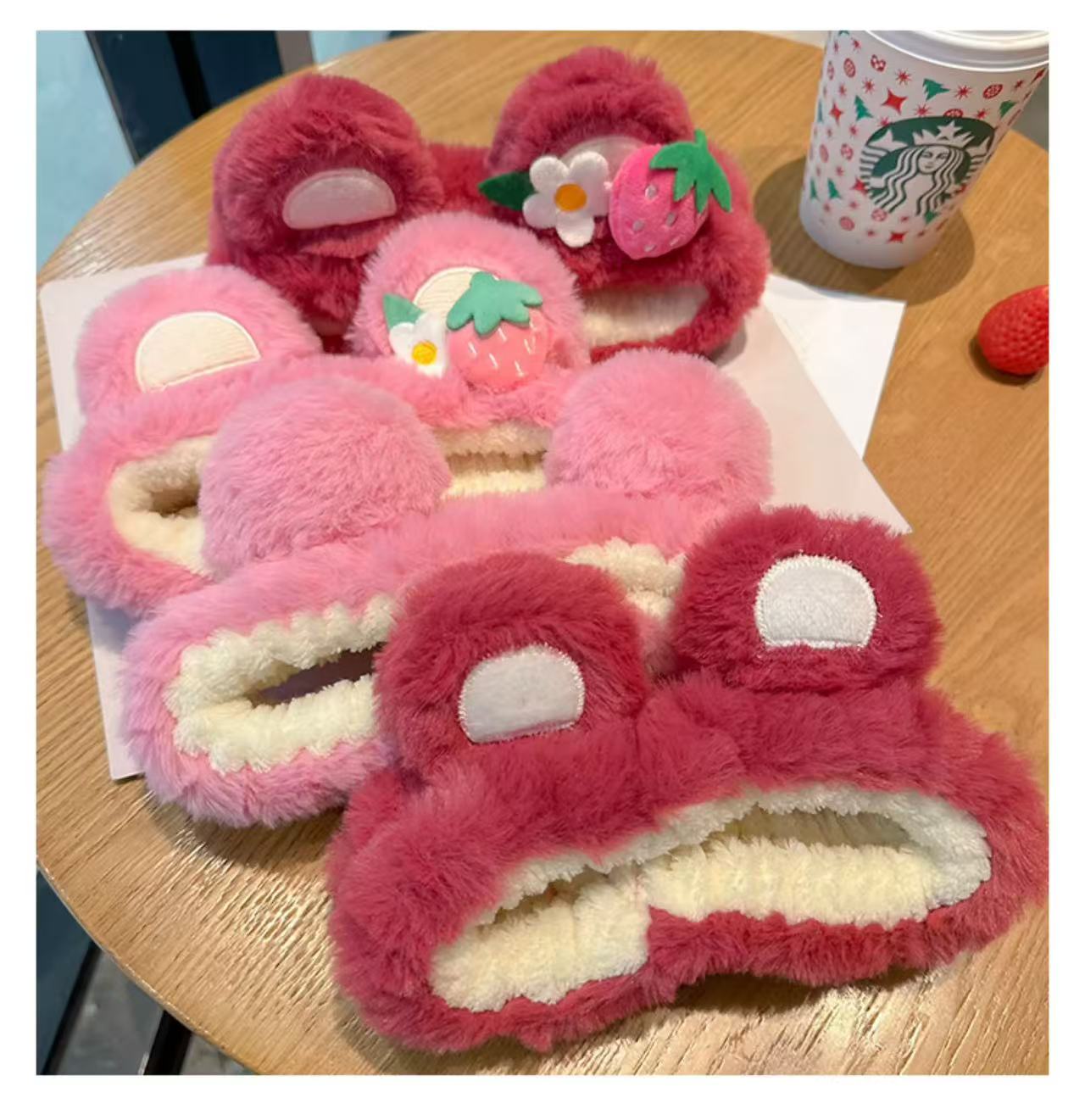 CuteHart Cute Cartoon Plush Face Wash Headband - Soft Cute Headbands for Skincare 1pc 可爱卡通毛绒洗脸发带柔软呵护肌肤