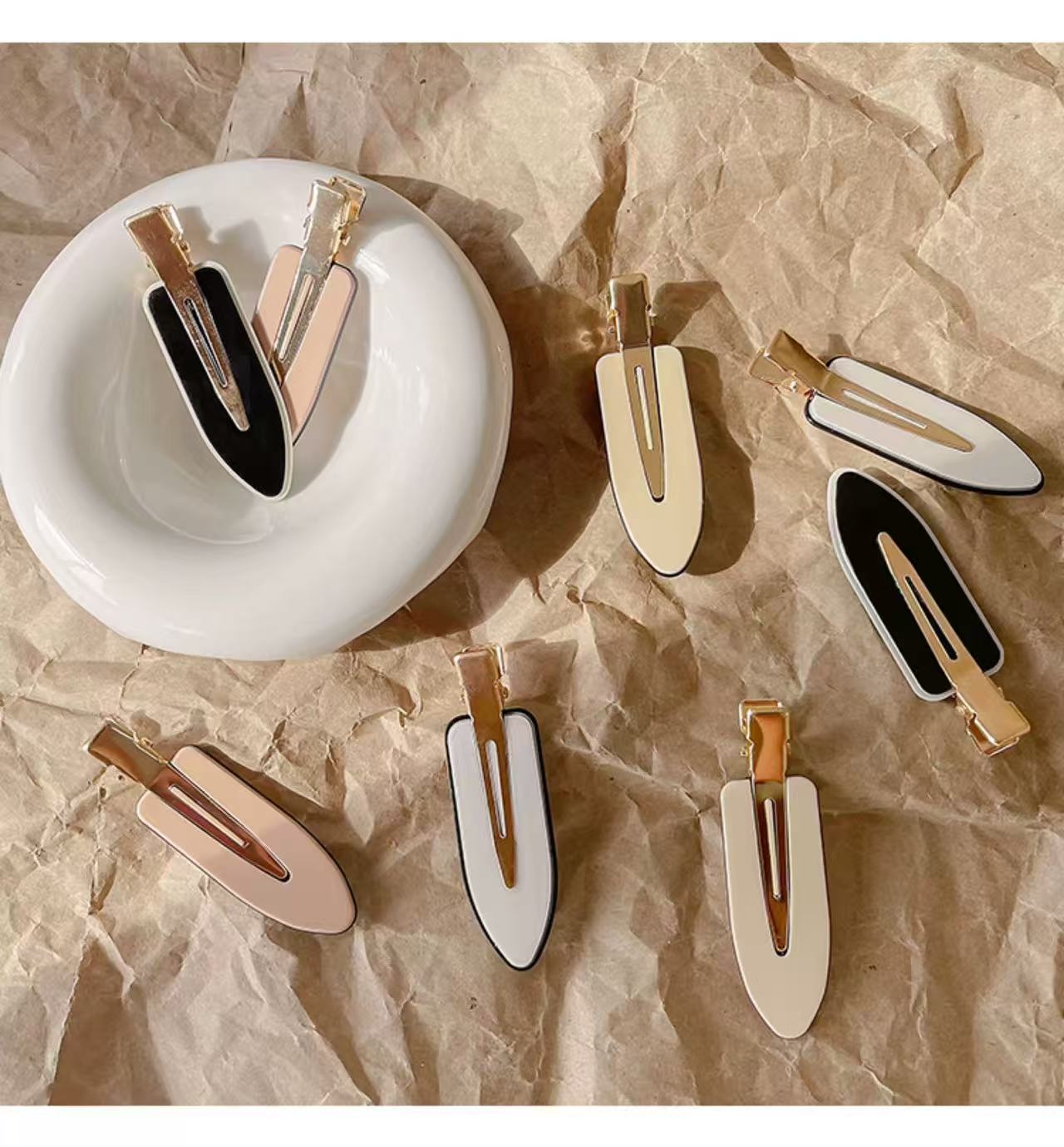 CuteHart Hair Clip No Crease Side Snap - Stylish Bangs Hair Clip for a Smooth Look 2pcs 无痕侧边鸭嘴发夹为发型增添顺滑时尚感