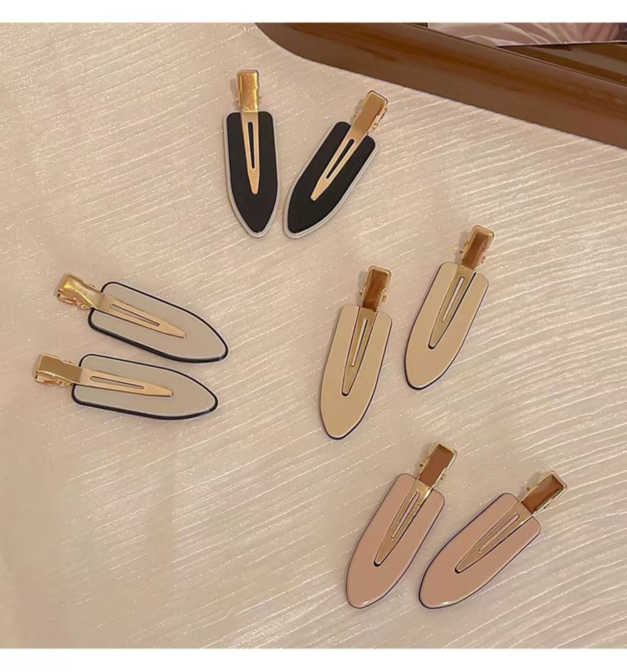 CuteHart Hair Clip No Crease Side Snap - Stylish Bangs Hair Clip for a Smooth Look 2pcs 无痕侧边鸭嘴发夹为发型增添顺滑时尚感