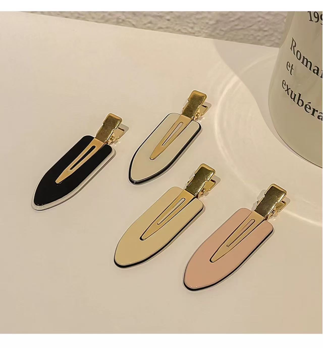 CuteHart Hair Clip No Crease Side Snap - Stylish Bangs Hair Clip for a Smooth Look 2pcs 无痕侧边鸭嘴发夹为发型增添顺滑时尚感