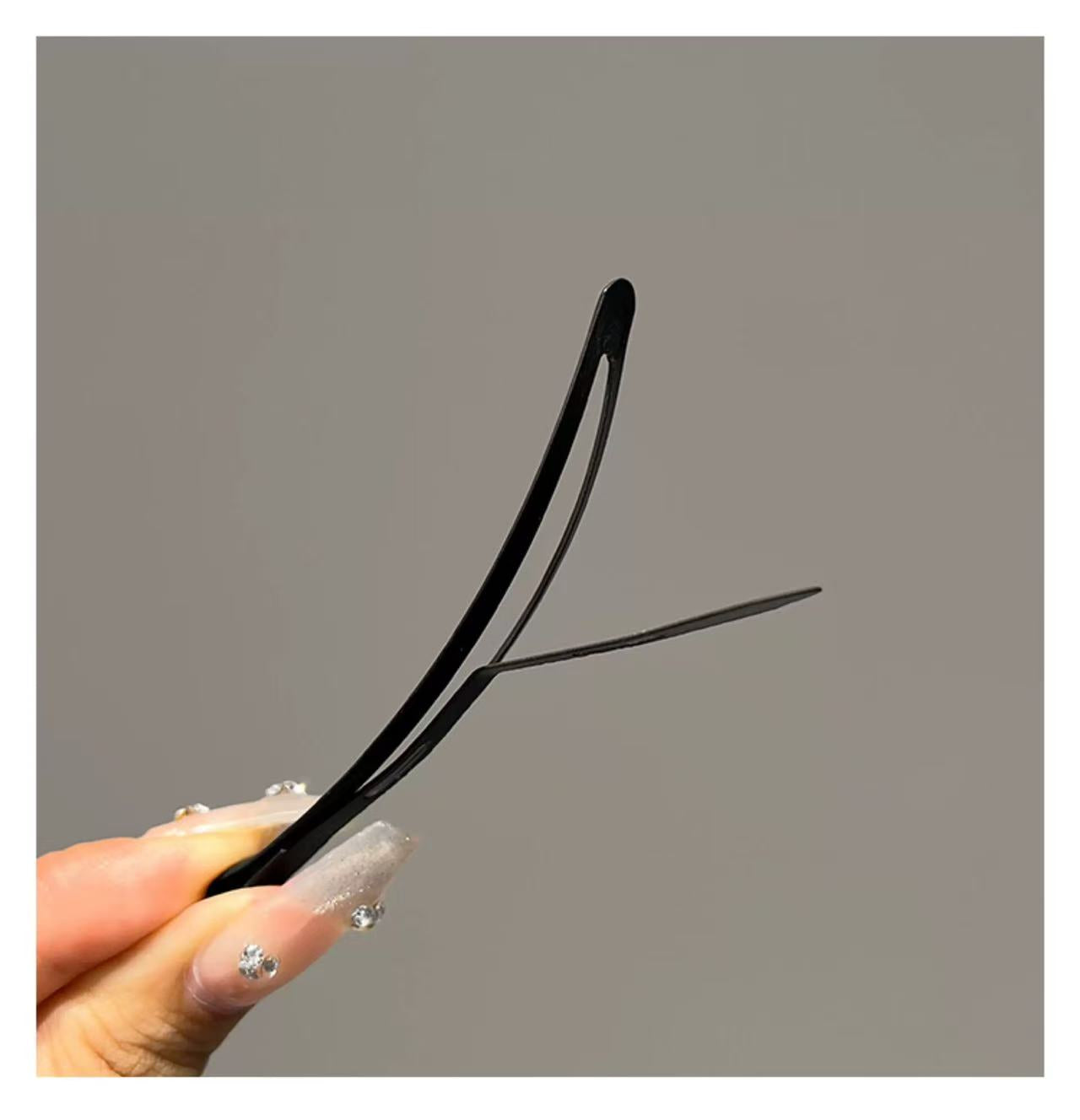 CuteHart Simple Black Bangs Hair Clip - Sleek Hair Clip Black for a Classic Look 10pcs 简约黑色发夹为发型增添经典时尚感