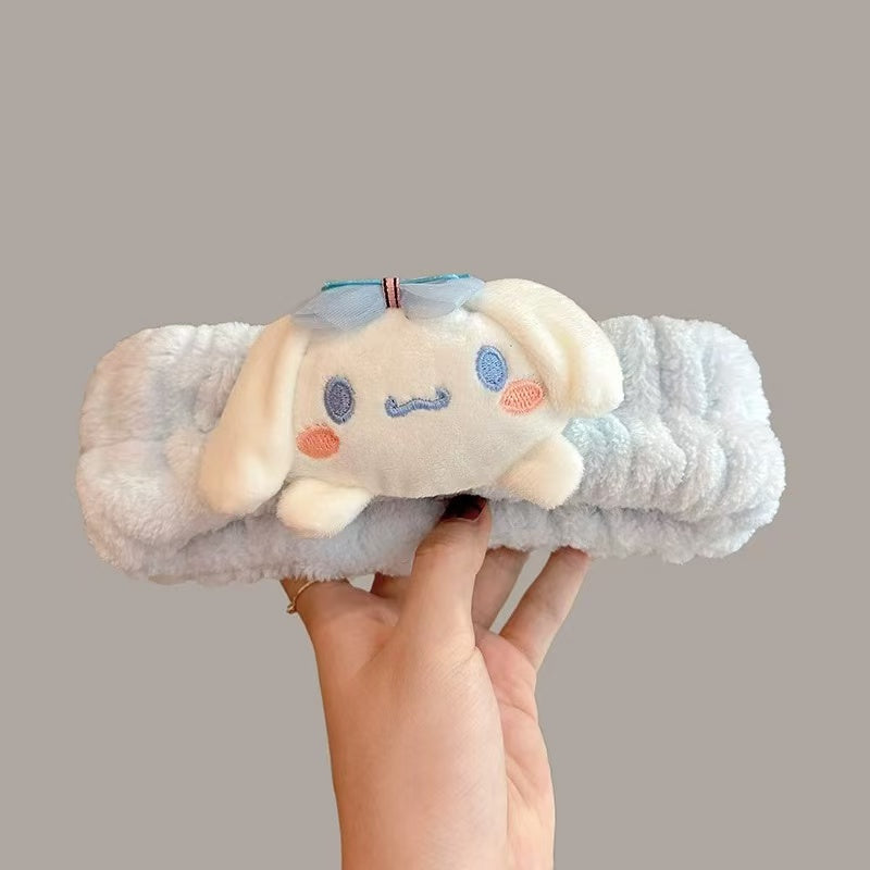 CuteHart Cute Cartoon Plush Face Wash Headband - Soft Cute Headbands for Skincare 1pc 可爱卡通毛绒洗脸发带柔软呵护肌肤