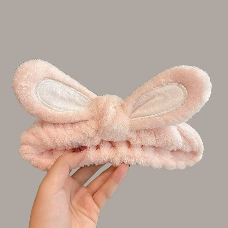 CuteHart Cute Cartoon Plush Face Wash Headband - Soft Cute Headbands for Skincare 1pc 可爱卡通毛绒洗脸发带柔软呵护肌肤