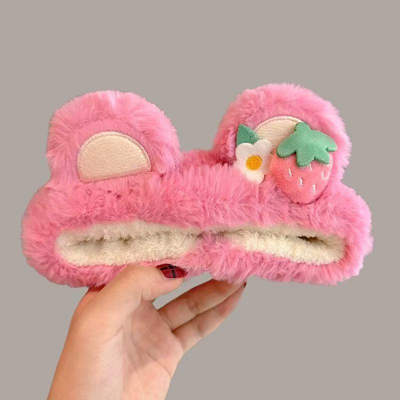 CuteHart Cute Cartoon Plush Face Wash Headband - Soft Cute Headbands for Skincare 1pc 可爱卡通毛绒洗脸发带柔软呵护肌肤