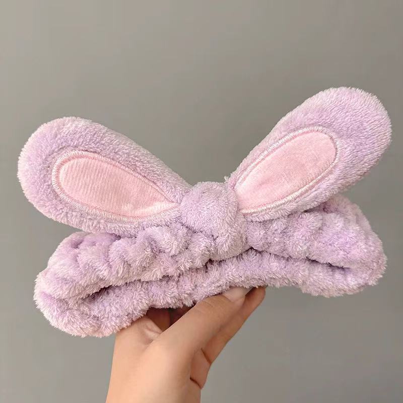CuteHart Cute Cartoon Plush Face Wash Headband - Soft Cute Headbands for Skincare 1pc 可爱卡通毛绒洗脸发带柔软呵护肌肤