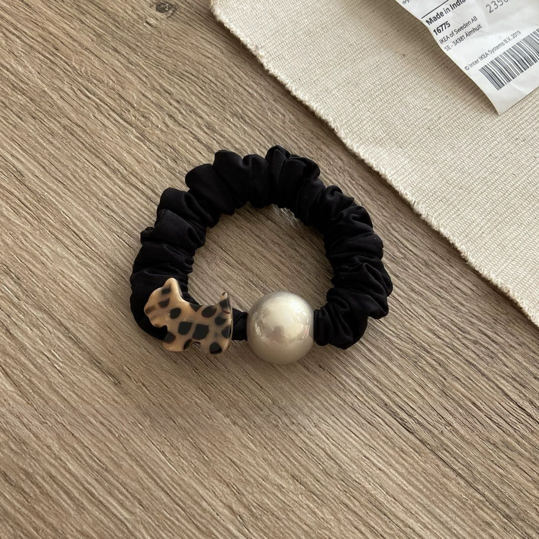 CuteHart Cute Hair Tie - Adorable Hair Tie with Cartoon Pearl Dog Design for a Fun Look 2pcs 韩系卡通珍珠小狗发圈增添可爱俏皮感