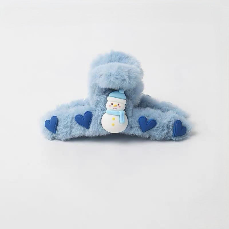 CuteHart Fuzzy Claw Clip - Cute Claw Clip to Add a Soft and Charming Touch to Your Hairstyle 1pc 可爱甜美后脑勺抓夹点缀清新可人造型