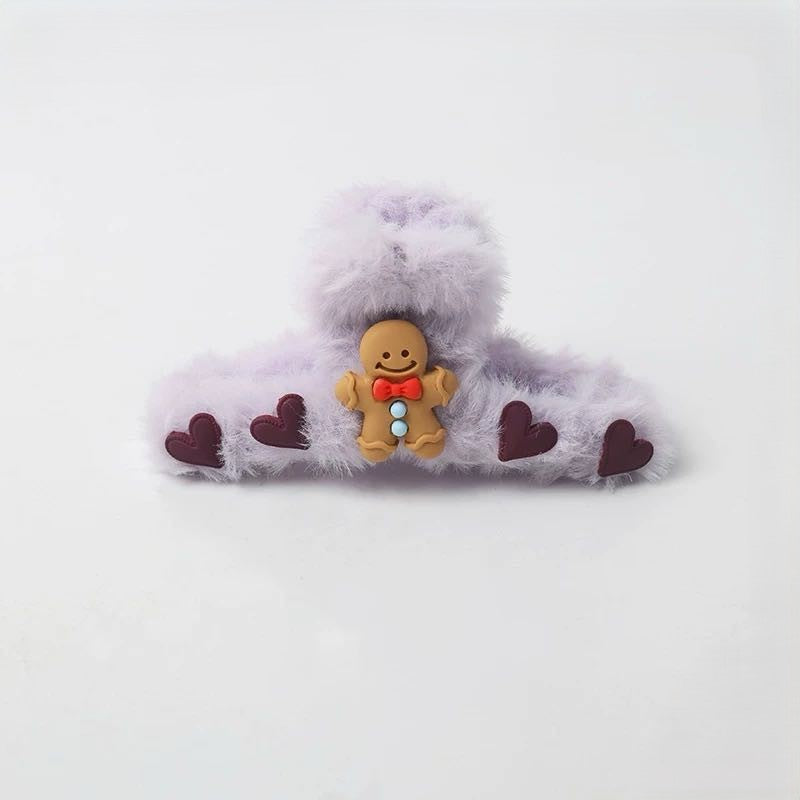CuteHart Fuzzy Claw Clip - Cute Claw Clip to Add a Soft and Charming Touch to Your Hairstyle 1pc 可爱甜美后脑勺抓夹点缀清新可人造型
