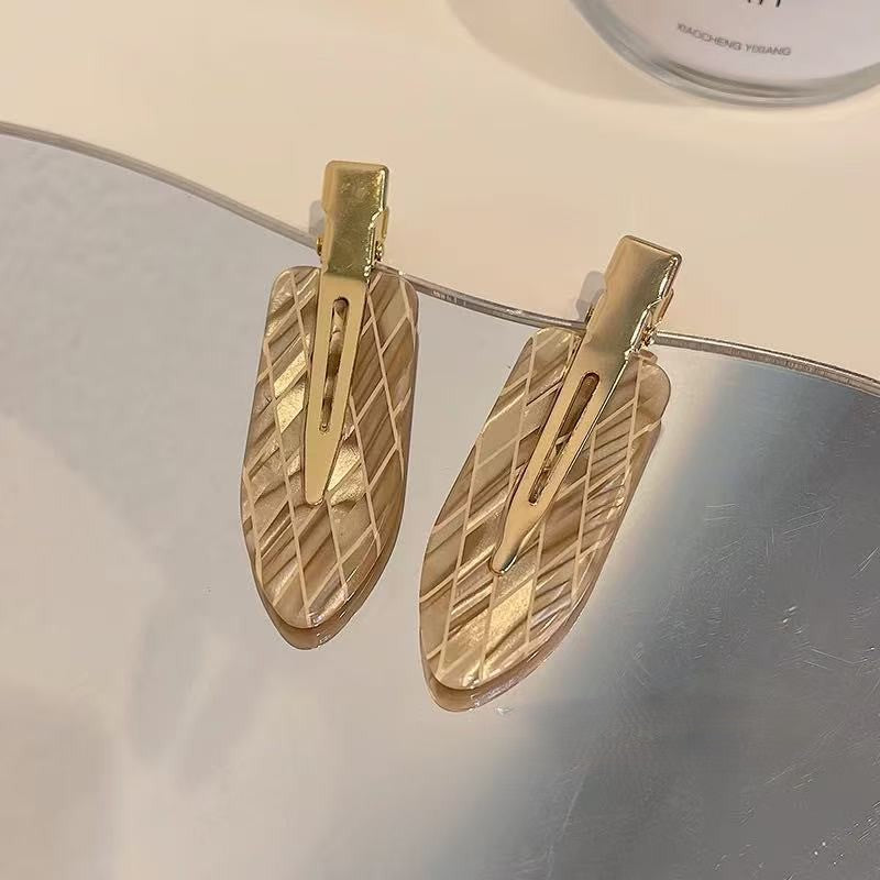 CuteHart Hair Clip No Crease Side Snap - Stylish Bangs Hair Clip for a Smooth Look 2pcs 无痕侧边鸭嘴发夹为发型增添顺滑时尚感