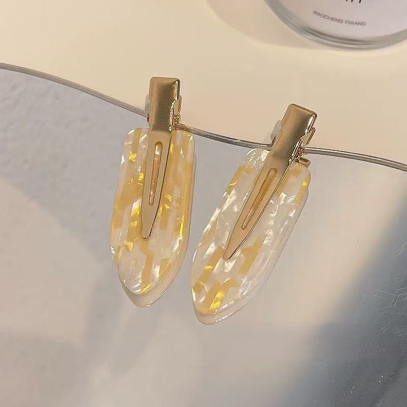 CuteHart Hair Clip No Crease Side Snap - Stylish Bangs Hair Clip for a Smooth Look 2pcs 无痕侧边鸭嘴发夹为发型增添顺滑时尚感