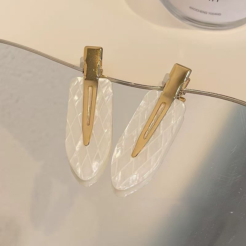 CuteHart Hair Clip No Crease Side Snap - Stylish Bangs Hair Clip for a Smooth Look 2pcs 无痕侧边鸭嘴发夹为发型增添顺滑时尚感