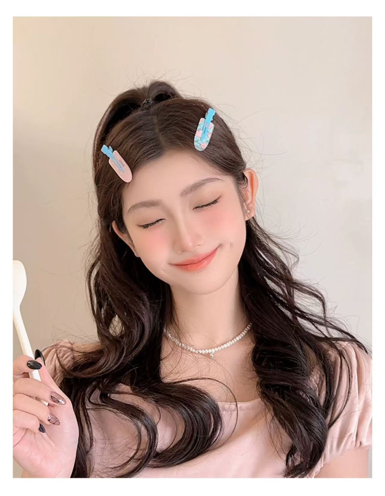 CuteHart Juice-Inspired Cute Hair Clip - Fun and Stylish Bangs Hair Clip for a Sweet Look 2pcs 可爱果汁无痕发夹为发型增添俏皮甜美的感觉
