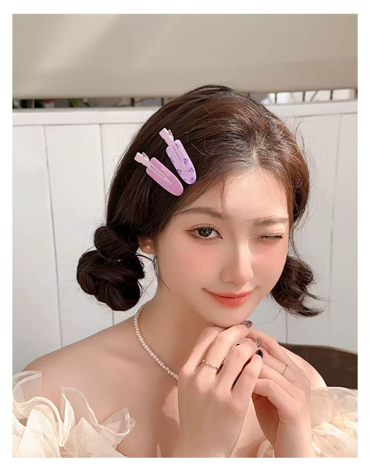 CuteHart Juice-Inspired Cute Hair Clip - Fun and Stylish Bangs Hair Clip for a Sweet Look 2pcs 可爱果汁无痕发夹为发型增添俏皮甜美的感觉