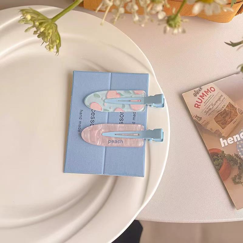 CuteHart Juice-Inspired Cute Hair Clip - Fun and Stylish Bangs Hair Clip for a Sweet Look 2pcs 可爱果汁无痕发夹为发型增添俏皮甜美的感觉