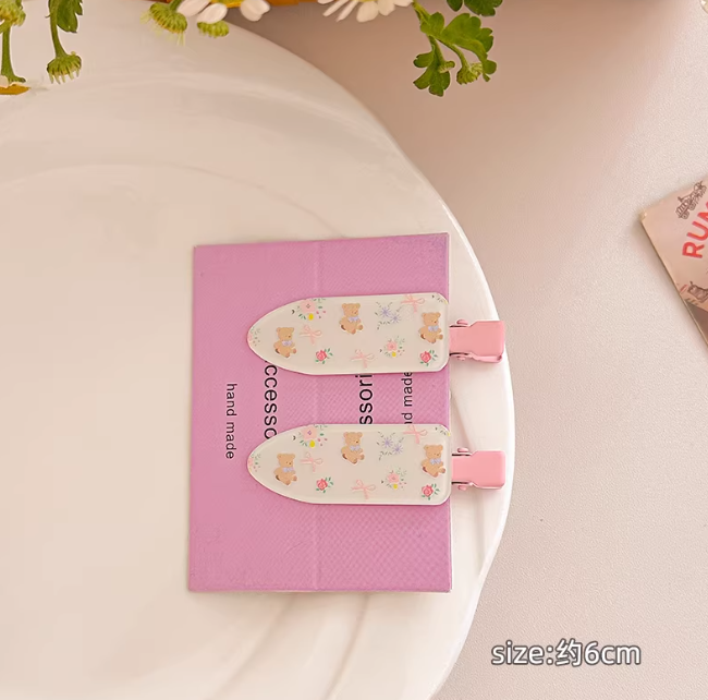 CuteHart Juice-Inspired Cute Hair Clip - Fun and Stylish Bangs Hair Clip for a Sweet Look 2pcs 可爱果汁无痕发夹为发型增添俏皮甜美的感觉