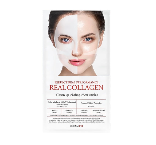 Tiktok/Douyin Hot DERMAFIX Prefect Real Performance Real Collagen Mask 23g*8pcs【Tiktok抖音爆款】DERMAFIX完美真效真胶原面膜