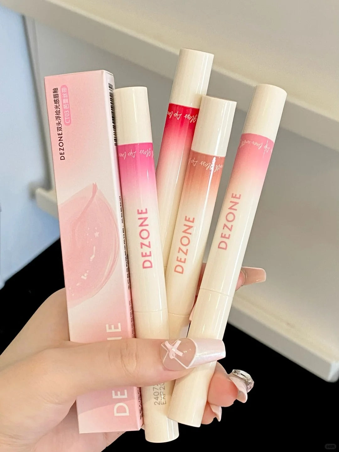 DEZONE Dual Head Lip Liner & Watery Lip Gloss 160mg+2.5g 黛庄双头浮绘光感唇釉