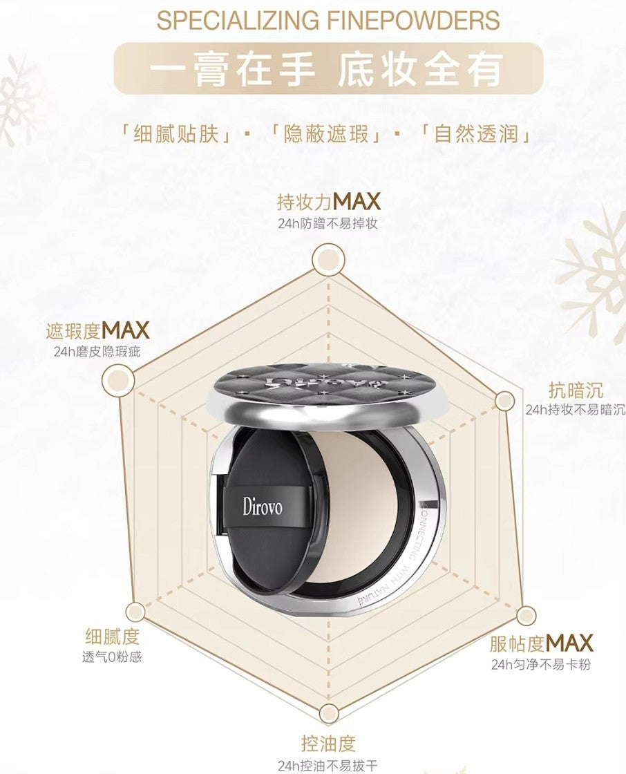 Dirovo Long-Lasting Moisturizing Powder Cream 10g 蒂洛薇恒瓷沁润粉膏