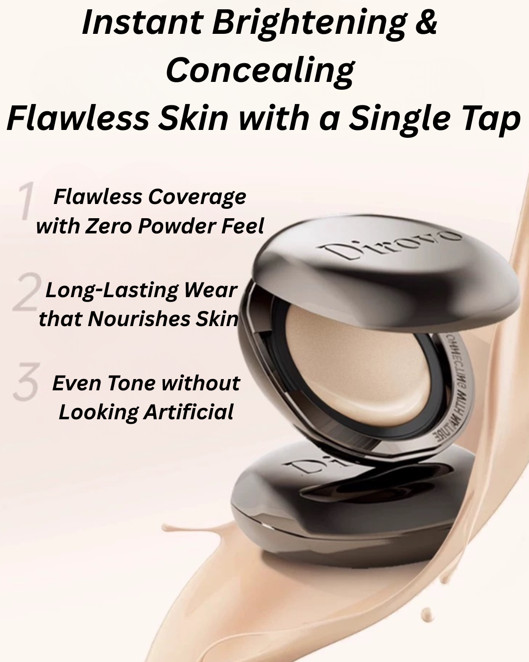 Dirovo Long-Lasting Moisturizing Powder Cream 10g 蒂洛薇恒瓷沁润粉膏