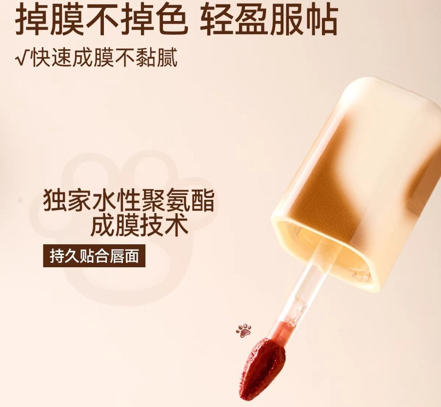 Dirovo × Mochi Roll Limited Edition Cute Pet Series Glass Lock Color Mirror Lip Gloss 3.2g 蒂洛薇×麻薯小卷限定萌宠系列琉璃锁色镜光唇釉