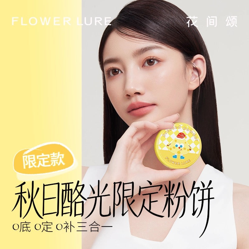 Flower Lure Autumn Creamy Glow Limited Edition Morning Mist HD Pressed Powder 7.2g 花间颂秋日酪光限定晨雾高清粉饼