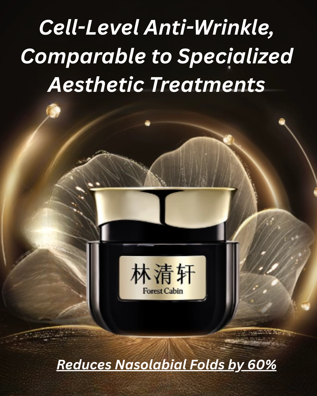 Forest Cabin Camellia Black Gold Time Peptide Anti-Wrinkle Radiance Essence Cream 2.0 50g 林清轩山茶花黑金时光肽抗皱焕亮精华霜2.0